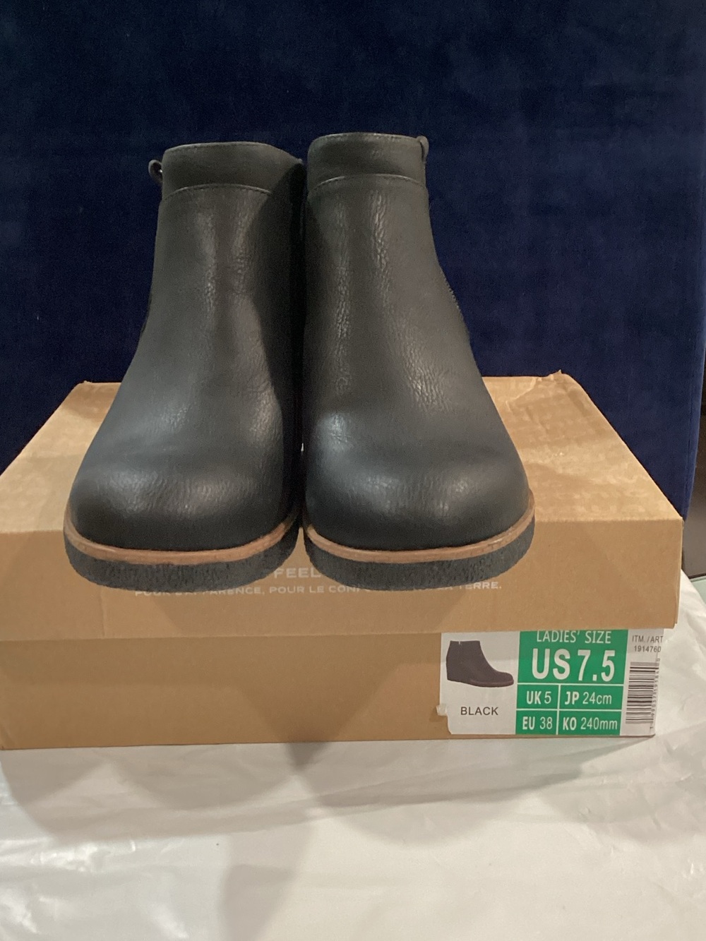 Dr. Scholl’s Been There Black Wedge Ankle Booties Women’s 7.5 M NIB - Picture 4 of 7